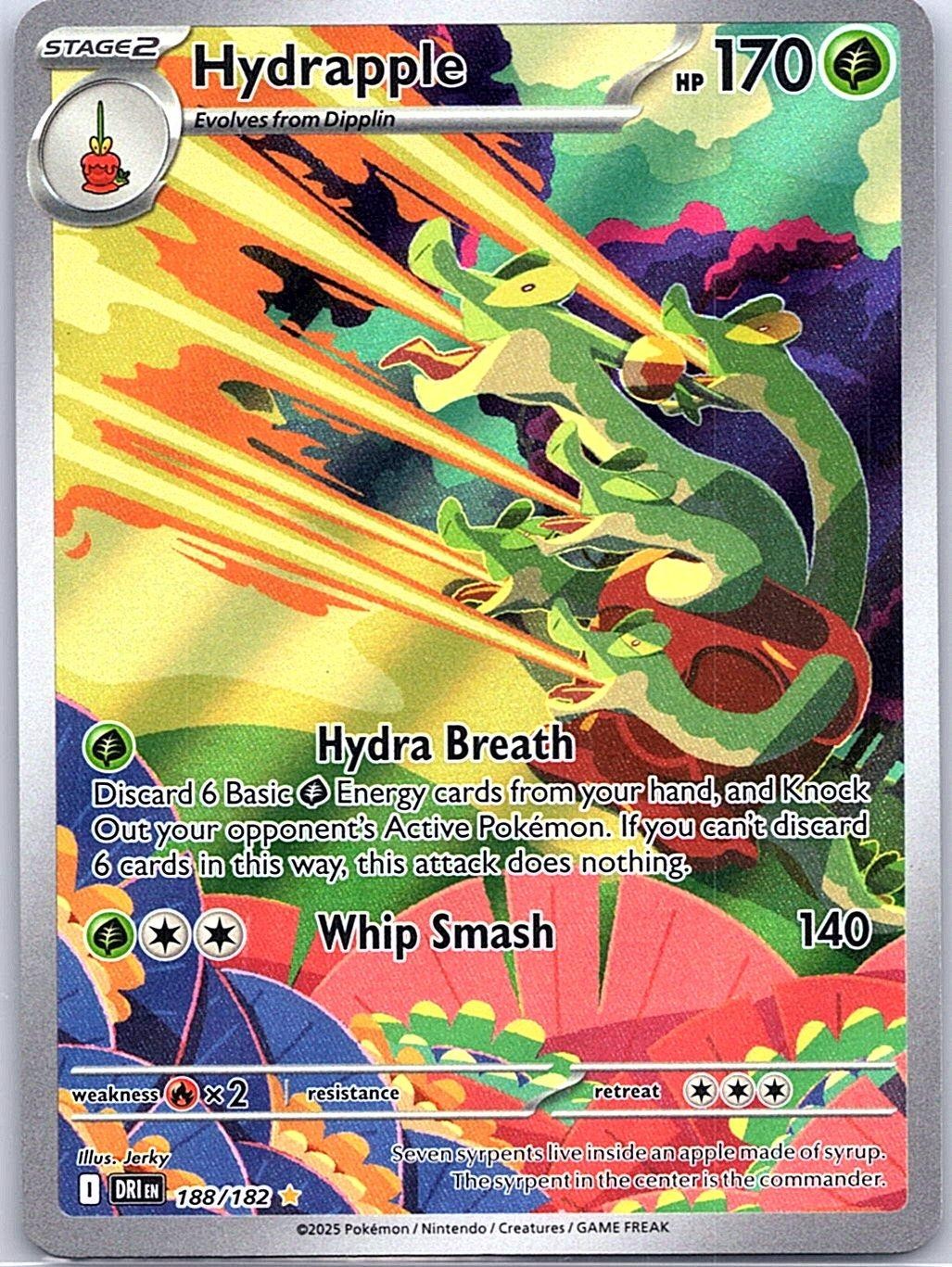 Hydrapple 188/182 Illustration Rare Destined Rivals Pokemon Holo Near Mint