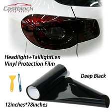 12x78 Glossy Deep Black Tint Vinyl Film For Light Headlight Taillight Fog Lamp 12x78 Glossy Deep Black Tint Vinyl Film For Light Headlight Taillight Fog Lamp