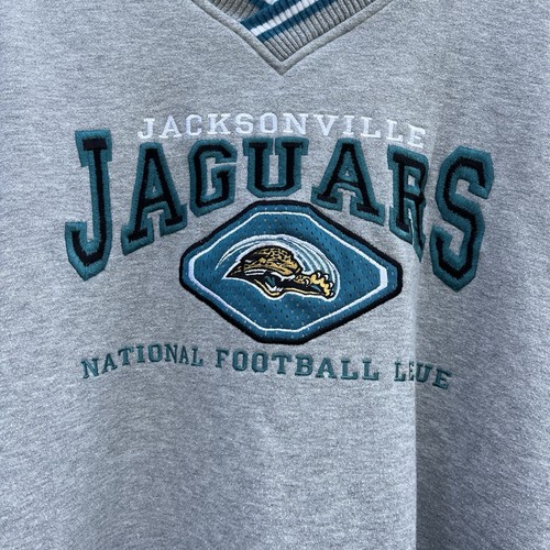 Vintage Lee Sport Jacksonville Jaguars NFL Sweatshirt Embroidered Y2K 90s Sz XXL - Picture 4 of 11