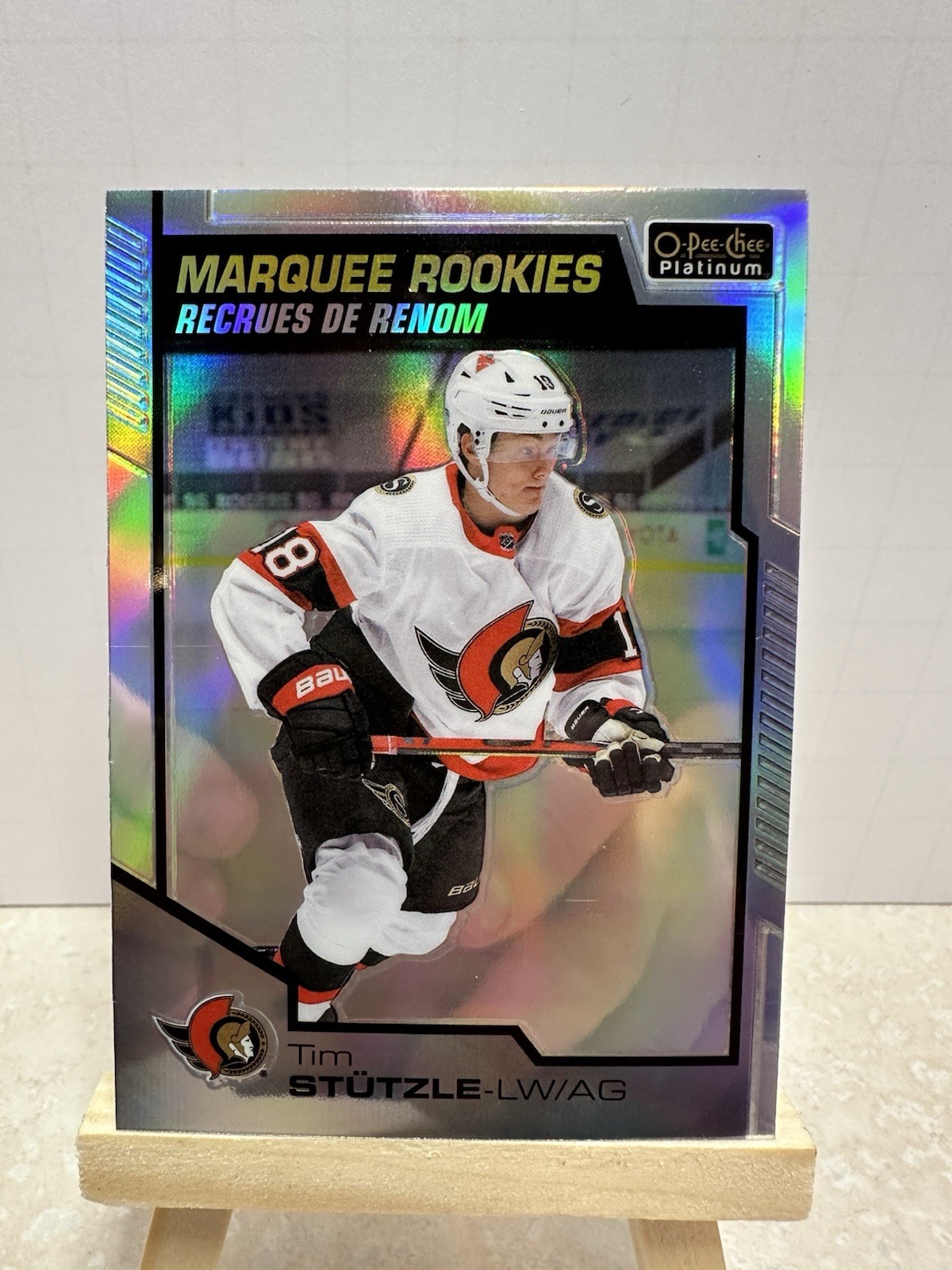 2020-21 O-Pee-Chee Platinum TIM STUTZLE #199 Marquee Rookies Rainbow