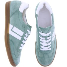 Paul Green | 5450-257 | Wasabi-White-Grün | Velours-Kalbsleder | Damen Sneaker