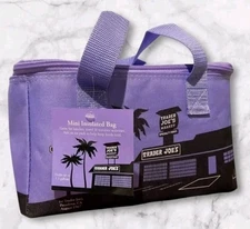 Trader Joe's Mini Insulated Purple Lunch Reusable Shopping Eco Bag 1.5 Gallon