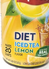 Lipton Diet Iced Tea Mix Lemon, Makes 20 Quarts Original Glass Jar