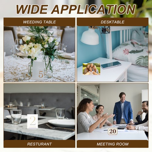 6 szt. przezroczysty akrylowy stojak, kwadratowe uchwyty na karty 4,7 cala z gniazdem 1/8", 120 x 30 mm - Zdjęcie 7 z 7