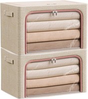 Douzi 2 StüCk Aufbewahrungsbox Mit Deckel, Kleidung Aufbewahrung, Faltbare