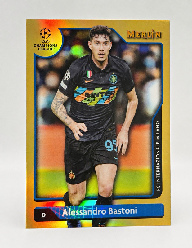 Topps 2021-22 Merlin Chrome Alessandro Bastoni #64 Gold Refractor 06/50