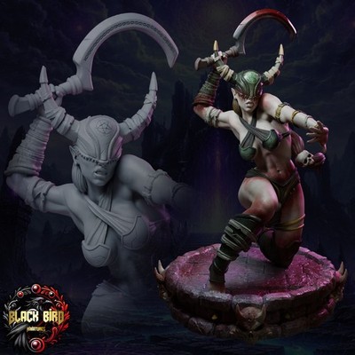 Dungeons & Dragons Spielbare Figur - Weibliche Elfe Korvessa - Barbar, Kämpferin