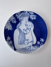 Blue & White Royal Copenhagen Collectors Mothers Day Plate 1979