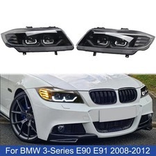 Pair For Bmw 3 Series E90 E91 2008-2012 Front Headlight Headlamp Assembly