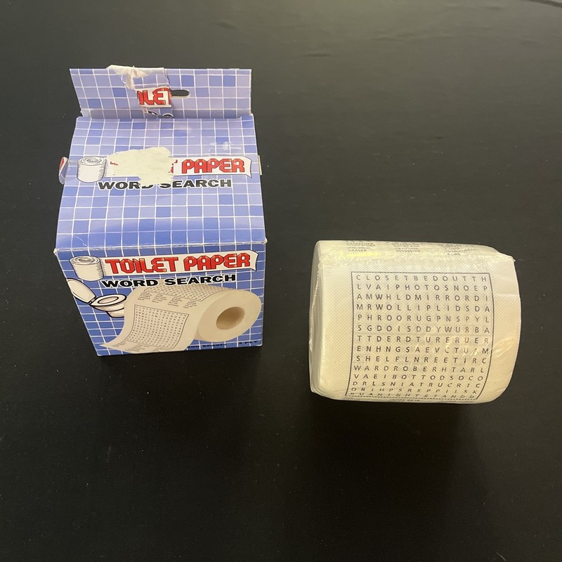 Toilet Paper Word Search Gag Gift New in Box