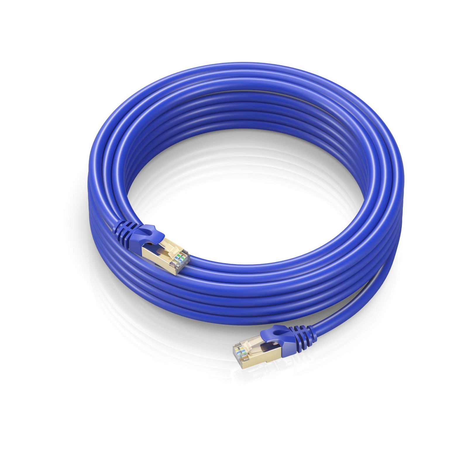 100ft Cat7 Flat Ethernet Cable - High-Speed LAN Network Internet Cord