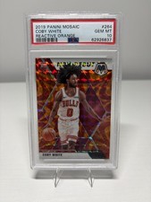 2019-20 Panini Mosaic Coby White Reactive Orange Prizm (RC) PSA 10
