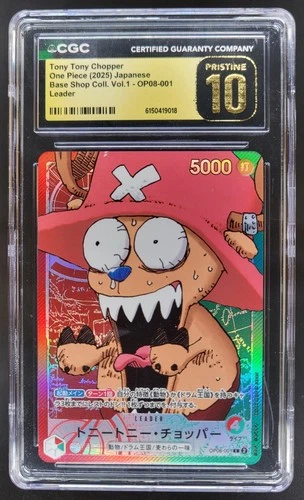 2025 ONE PIECE JP TONY TONY CHOPPER LEADER OP08-001 CGC 10 PRISTINE R PT