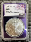 2023 American Silver Eagle S$1 NGC MS69 1 Oz Silver