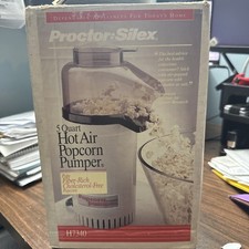Proctor Silex H7340 pops Popcorn Pumper 5 Quart Hot Air Corn Popper Brand New