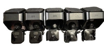 Blink 3rd Gen Cam pack of 5 with Solar Charging Mount and Rechargeable Battery