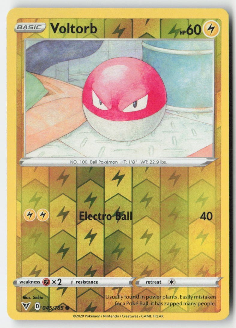 Voltorb 45/185 Common MP Reverse Holo - Vivid Voltage