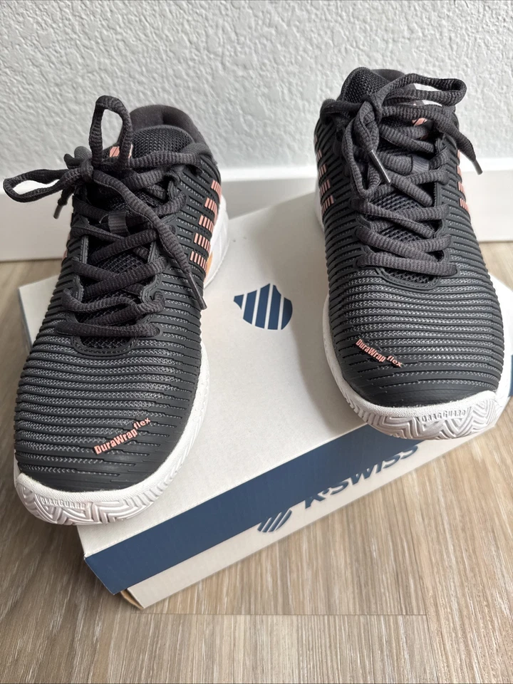 New K Swiss Hypercourt Express 2 Women’s Tennis Pickleball Shoe Dark Gray/Pink 7 - Image 2 of 4