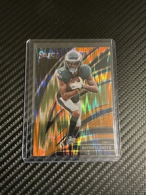 2025 Panini Select - Club Level DeVonta Smith Orange Shock Prizm /399 #Match