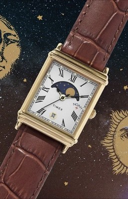 時計 NOAH TIMEX Moon Phase Watch brown gold Noah x Timex Moon Phase Watch Brown/Gold Tank - READY TO SHIP (NJ
