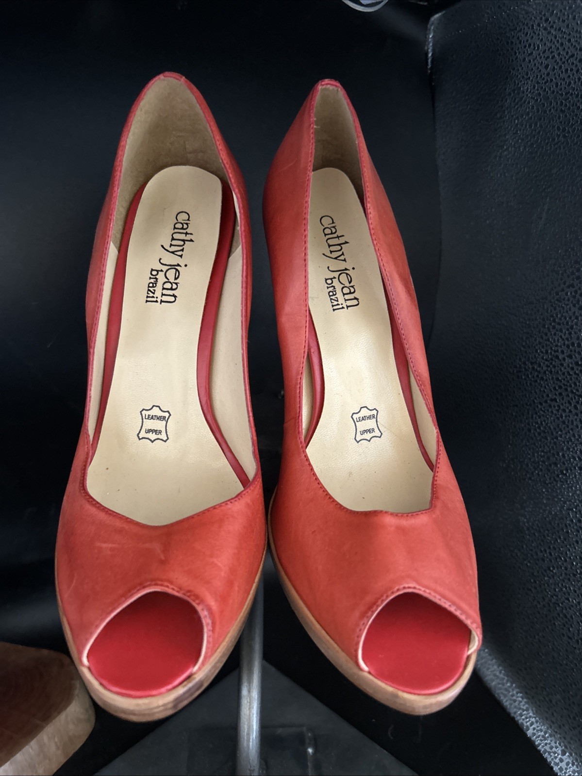 Cathy Jean Brazil High Heels Pump Peep Toe  Size 10