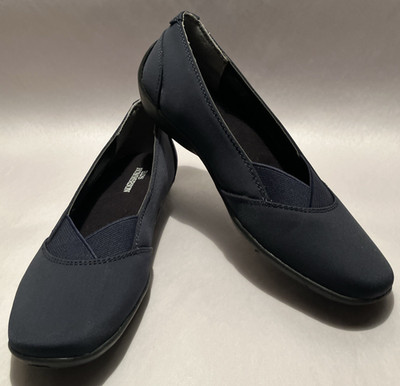 New Ros Hommerson Cady Womens 6N Navy Leather Cushion Insole Slip on Flats