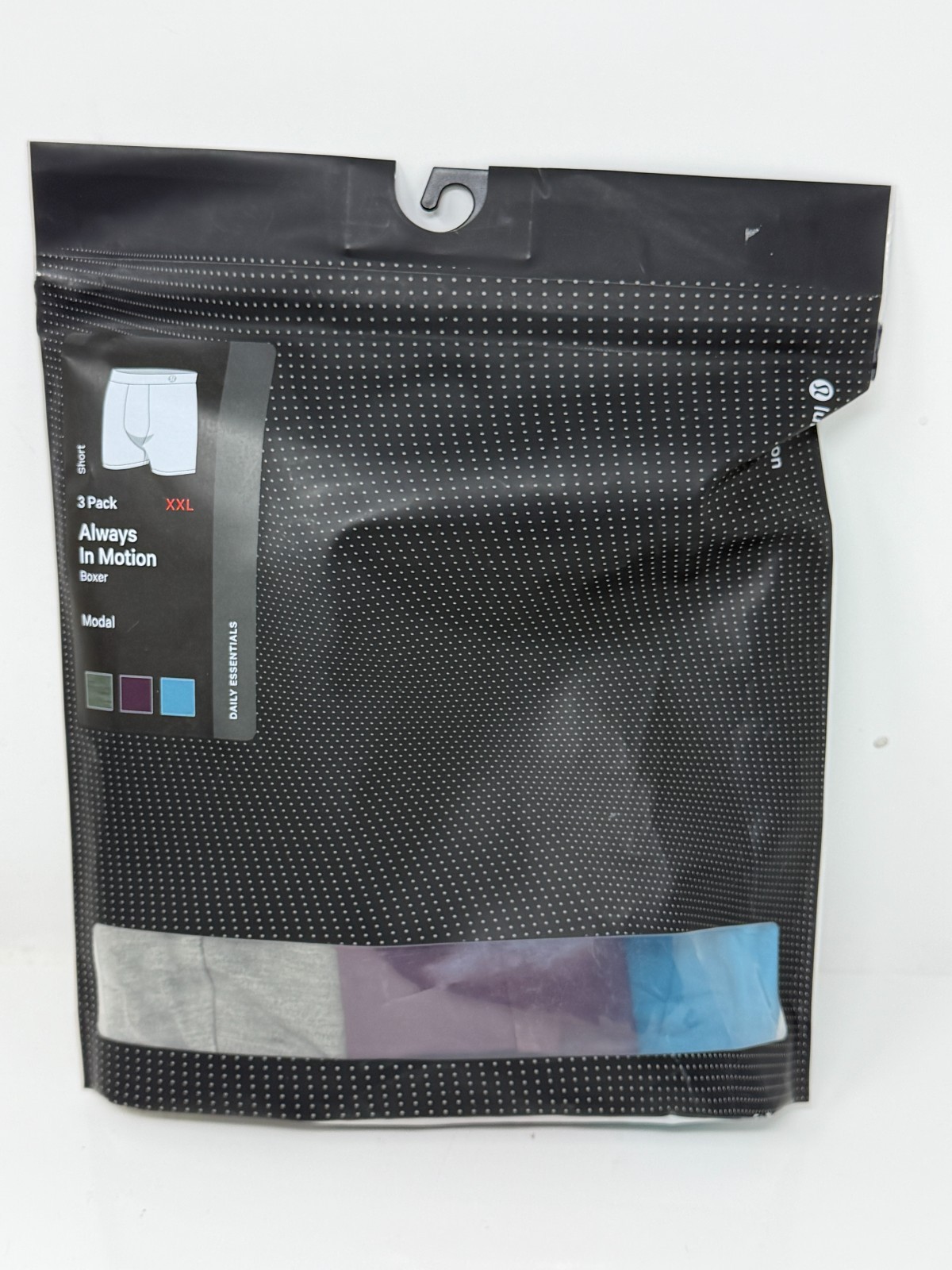 Lululemon Always In Motion Modal Boxer 5" Short Mens XXL 3 Pack Purple Blue Gray