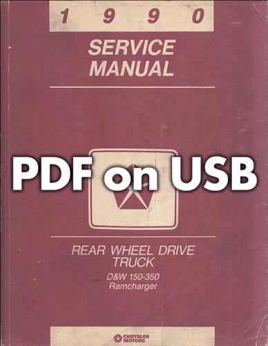 1990 Dodge Truck Shop Manuell Auf USB D150-D350 W150-W350 Pickup Repair Service-image