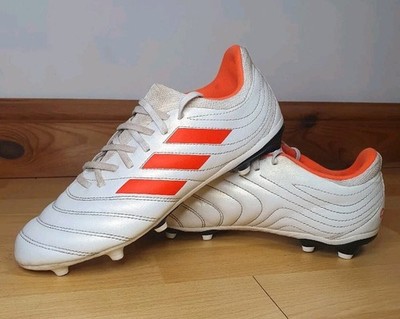 Adidas Copa 19.3 FG Herren Weiß Leder Größe UK 5,5 Formstollen Fußballschuhe