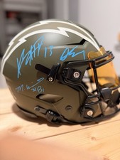 LA Chargers triple signed Speedflex helmet BAS W/visor