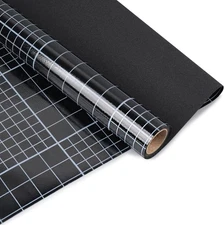 HIDBEA Blackout Window Film,100% 17.5 Inch x 6.5 Feet, Total Blackout-grid 