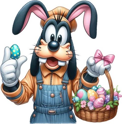 Bunte Ostern Pluto Hund Wandkunst Schlafzimmer Kinderzimmer Vinyl Aufkleber Abziehbild 6 Größen