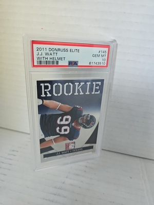 #ad #ad JJ Watt Black Friday Rookie Card 324 999 Graded PSA 10 2011 Donruss Elite $399.99