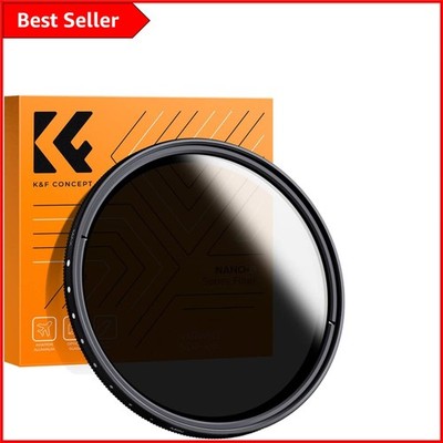 76 mm verstellbarer ND-Filter ND2-400 mit Nano-Beschichtung & Reinigungstuch für Objektive