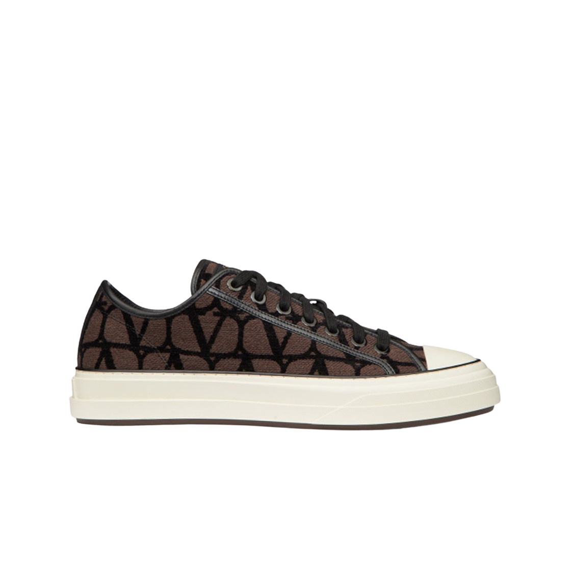Valentino Totaloop Vlogo Low-Top Sneakers Brown & Black