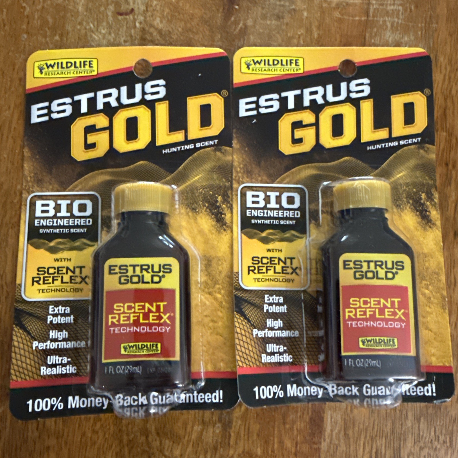 (2) Wildlife Research Center Estrus Gold Synthetic Hunt Scent 2 - 1 Fl oz Bottle