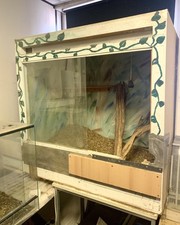 XXL Holz Terrarium 120x120x80cm UV Beleuchtung Reptilien Nager Chinchilla Degus