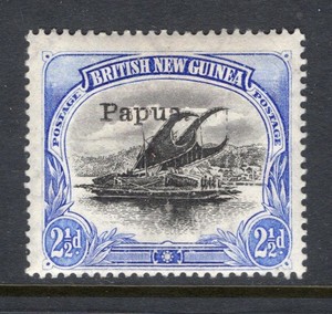 Papua 1907 2½p Small Overprint  - OG MH - Sc# 22  No Reserve!