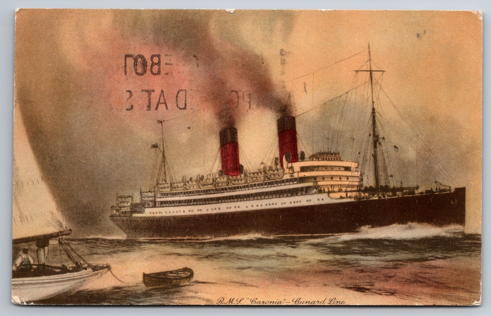 Vintage Cunard Line RMS Carinthia Cruise Ship Ocean Liner Postcard Z12
