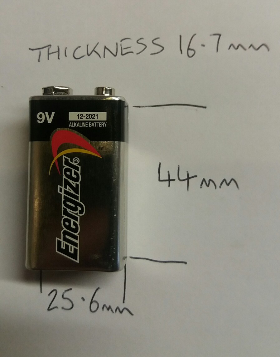 2 x Slim Energizer 9 volt PP3 battery for Taylor guitars 314ce 414ce