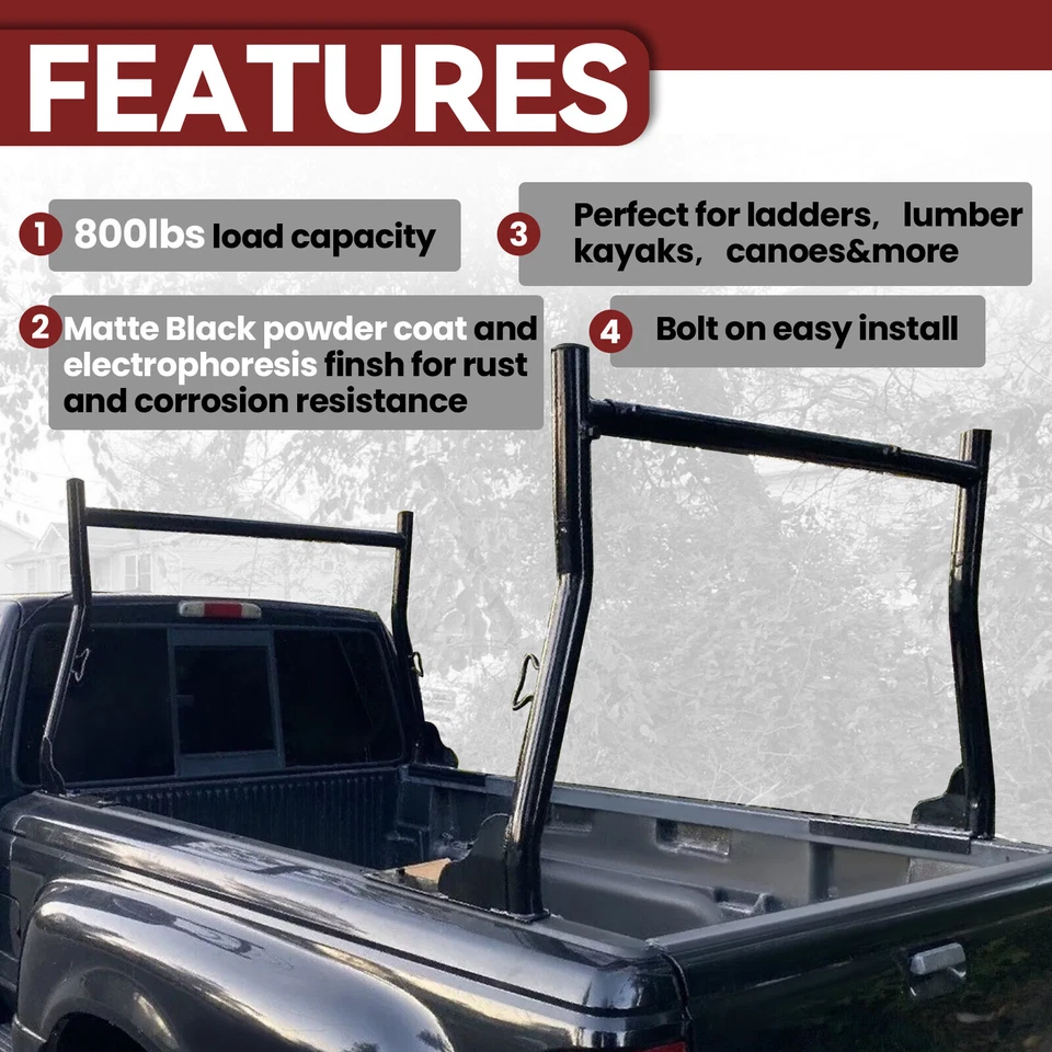 Universal Para Camioneta Escalera Estante Cama Kayak 800lbs Ajustable Resistente Foto 3 de 4