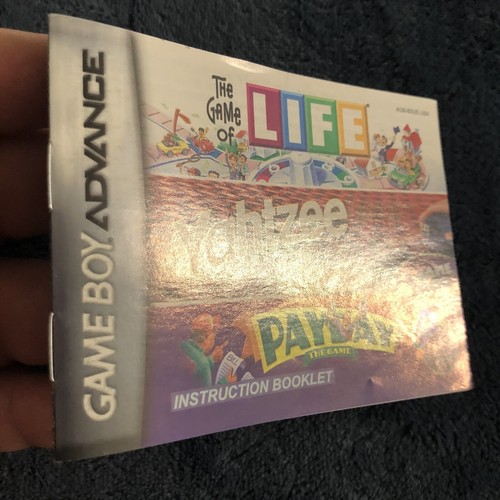 Life / Yahtzee / Payday Instruction Booklet ONLY! (Game Boy Advance, GBA) Manual - Picture 2 of 4