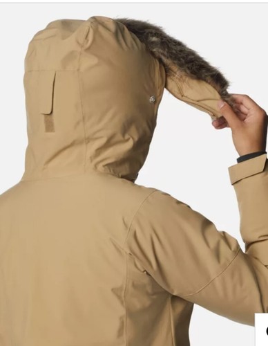 Columbia Ava Alpine Hooded Waterproof Ski Parker Beach/White Omni-Heat Sz Medium - Picture 4 of 10