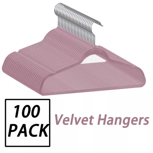 100 PCS Non-slip Clothes Hangers Suit Hangers Space Saving Home Organization - Picture 15 of 47
