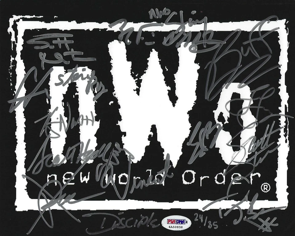 Фотография Стинга Скотта Холла Кевина Нэша Винсента Эрика Бишоффа с автографом NWO 8x10 PSA/DNA - Изображение 3 из 4