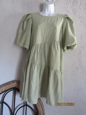 Moon River nwt sz M viscose poly blend lightest green babydoll dress cute | eBay Moon River nwt sz M viscose poly blend lightest green babydoll dress cute | eBay