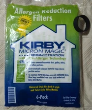 KIRBY VACUUM BAGS:6 Sentria UNIVERSAL~ F Style MICRON MAGIC Hepa includes 1 Belt