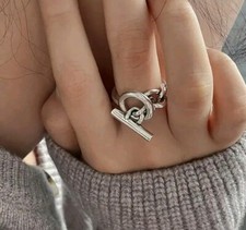 Statement Ring Silber 925. Damen. Gr 54 Modern. Geschenk. Minamilistisch 