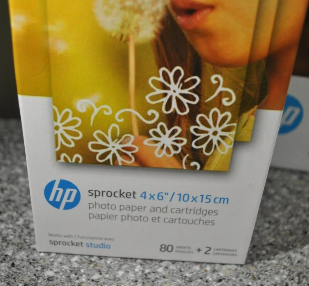 HP Sprocket Studio Digital Photo Printer Bundle Instant 4x6 Paper + Extra!  NIB!