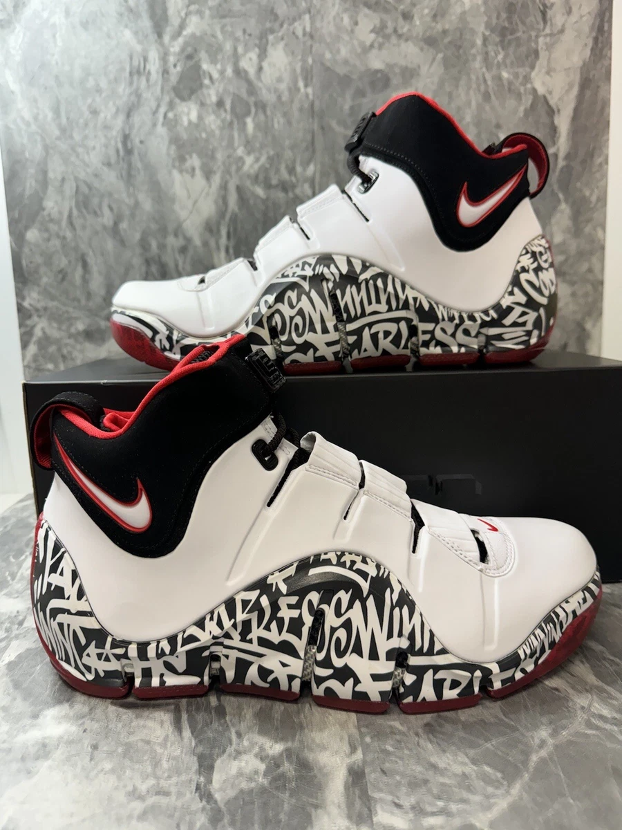 Preços baixos em Nike Zoom LeBron 4 Black White Red | eBay
